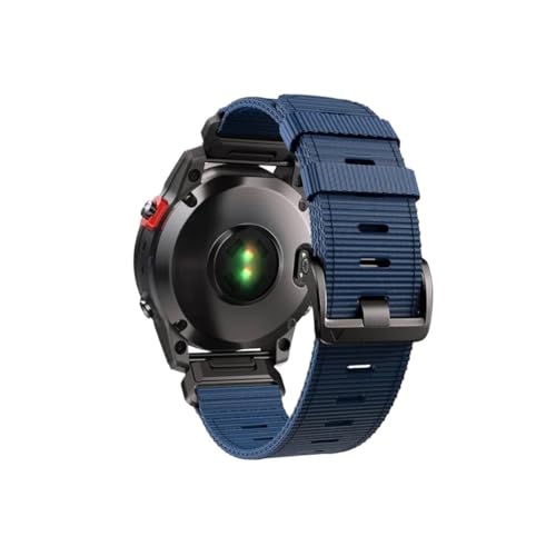 Hochwertiges Nylonarmband passend for Garmin Fenix 7X Pro 7 EPIX 6X 5X 5 3 HR/Tactix Herren Casual Fashion Armband(Blue,Qu ic kf it 26mm) von Srndsydak