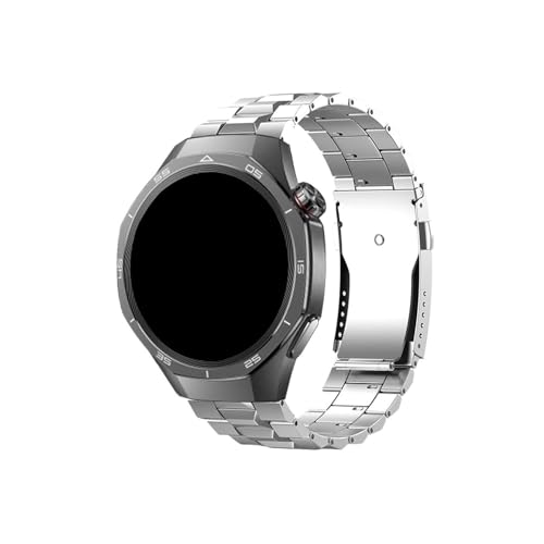 Luxuriöses 22mm-Titan-Uhrenarmband for Herren, passend for Huawei Watch GT 5 4 3 Pro 46mm/Ultimate(Silver,For Huawei GT3 46mm) von Srndsydak