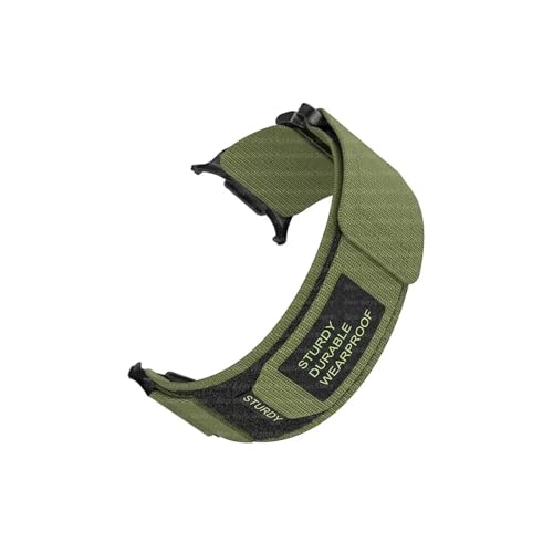 Nylon-Uhrenarmband passend for Samsung Galaxy Watch Ultra 47mm Keine Lücken Herren Loop Armband Correa(Black green) von Srndsydak