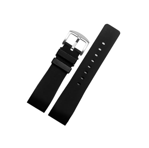 Passend for Cartier Santos 100 Herren- und Damen-Uhrenarmband aus Silikon, wasserdicht, Zubehör, 20mm 23mm(Black-silver,23mm) von Srndsydak