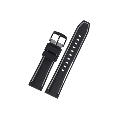 Passend for Casio 5619 EFR-S567YD/CPL Sport Silikon 22mm Herren Uhrenarmband(Black Grey-black) von Srndsydak