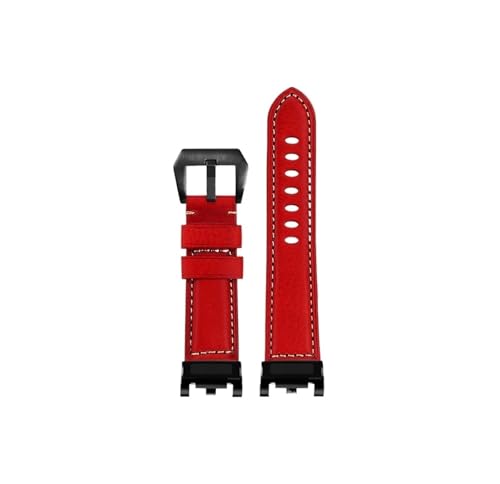 Passend for Casio Big Mud King Second Generation GWG-2000 GWG-2040 Modifiziertes Uhrenarmband aus echtem Leder(B red black) von Srndsydak