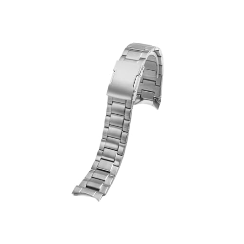 Passend for Casio EDIFICE Serie ECB-900 Edelstahl Metall Herren 22mm Uhrenarmband Faltschließe(Silvery) von Srndsydak