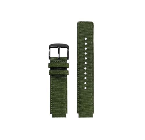 Passend for Casio GST-B300 MWA-100H MWD-100H Erhöhtes Nylon/Silikon 20mm Ersatzarmband(Army green Black) von Srndsydak