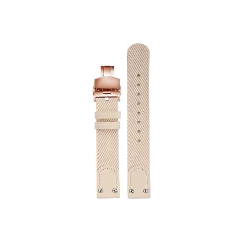 Passend for DW Daniel Wellington, kleine runde Uhr, 28mm, 32mm, Zifferblatt, Nylon, Damen-Armband, 12mm 14mm(A Khaki-Rose Gold,For 28mm dial) von Srndsydak