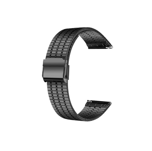 Passend for Huawei Watch GT5 4 3 2 Pro Edelstahl Metall Herren Damen Armband 18mm 20mm 22mm(Black,20mm) von Srndsydak