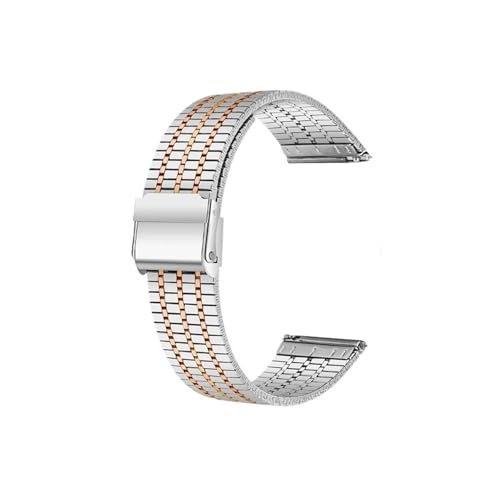 Passend for Huawei Watch GT5 4 3 2 Pro Edelstahl Metall Herren Damen Armband 18mm 20mm 22mm(Silver Rose Gold,18mm) von Srndsydak