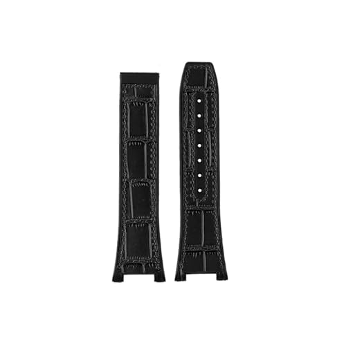 Passend for Omega Star Manhattan Rindsleder Observatory 131.33 Gummiboden Uhrenarmband 25mm konkave 14mm Stahlschnalle(Black-no buckle) von Srndsydak