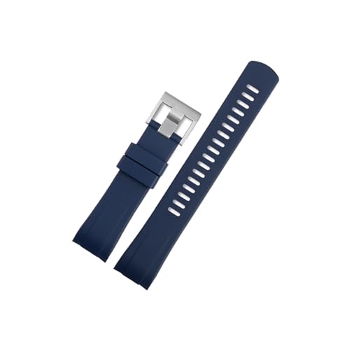 Passend for Seiko Abalone/Water Ghost SRPA21J1 SRPC25J1 SRP777J1 aus Fluorkautschuk, Cola-Ring-Uhrenarmband, 22mm(Deep blue) von Srndsydak