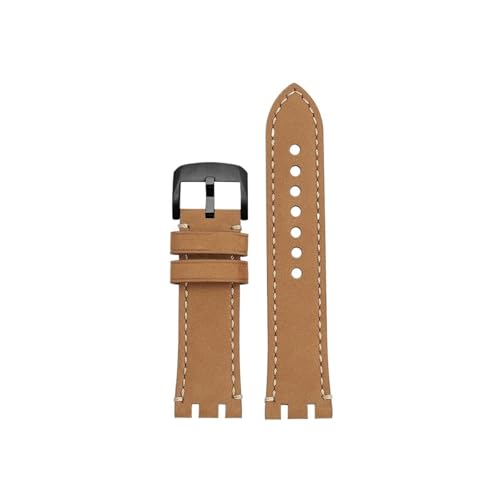 Retro-Armband aus Rindsleder, passend for Tissot 1853 Racing T115417a T115427(Brown rice black) von Srndsydak