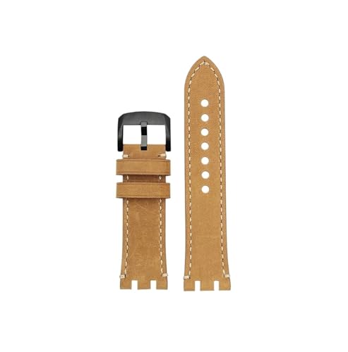 Retro-Armband aus Rindsleder, passend for Tissot 1853 Racing T115417a T115427(Khaki rice black) von Srndsydak