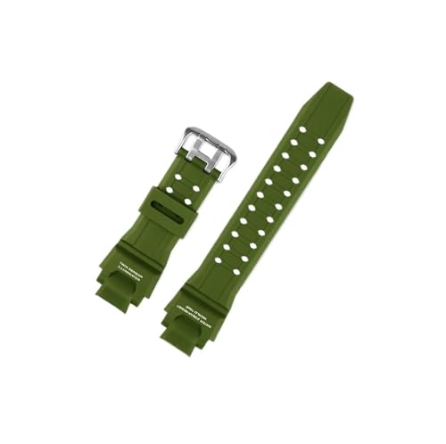 Silikon-Gummi-Uhrenarmband, passend for Casio G-SHOCK GA1000 GA1100 GW4000 G1400 GW-A1000 GW-A1100(Army Green-silver) von Srndsydak