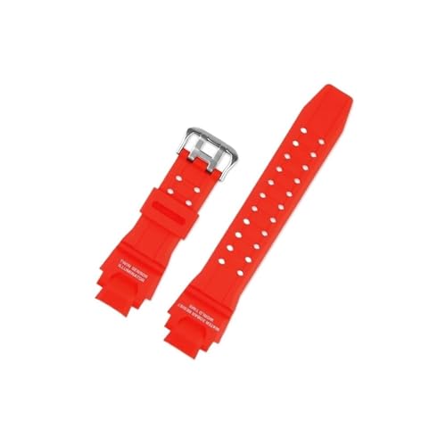 Silikon-Gummi-Uhrenarmband, passend for Casio G-SHOCK GA1000 GA1100 GW4000 G1400 GW-A1000 GW-A1100(Red-Silver) von Srndsydak