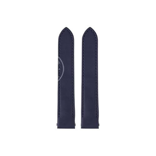 Srndsydak 19mm Nylon-Lederarmband, Passend for Cartier Roadster W6206018 W6206017, Herren-Armband, Metall-Adapter-Uhrenarmband(C Blue-no buckle) von Srndsydak