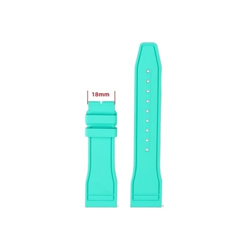 Srndsydak 20mm 21mm 22mm Fluorkautschuk-Uhrenarmband, passend for Longines Masters L4 L2 L3(Mint Green no buckle,21mm) von Srndsydak
