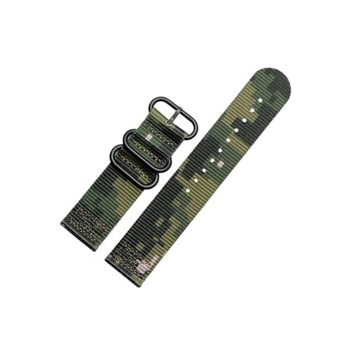 Srndsydak 24mm Sport Camouflage Nylon Herren Uhrenarmband Passend for Suunto 9 Baro 7 D5 /Spartan Outdoor Wasserdichtes Armband(A P5-black) von Srndsydak