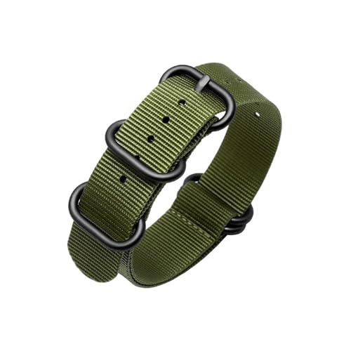 Srndsydak 24mm Sport Camouflage Nylon Herren Uhrenarmband Passend for Suunto 9 Baro 7 D5 /Spartan Outdoor Wasserdichtes Armband(B army green-black) von Srndsydak