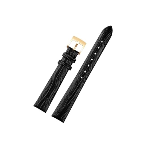Srndsydak Damen-Uhrenarmband aus echtem Leder, passend for Armani AR1681 1683 1882 1926 1726, dünnes, weiches, bequemes Armband(Black-gold) von Srndsydak