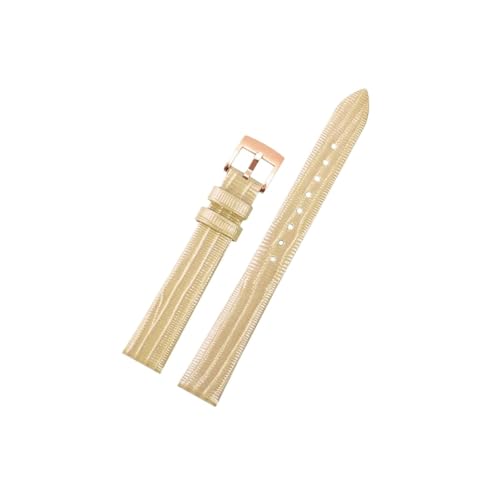 Srndsydak Damen-Uhrenarmband aus echtem Leder, passend for Armani AR1681 1683 1882 1926 1726, dünnes, weiches, bequemes Armband(Champagne Gold-Rose gold) von Srndsydak