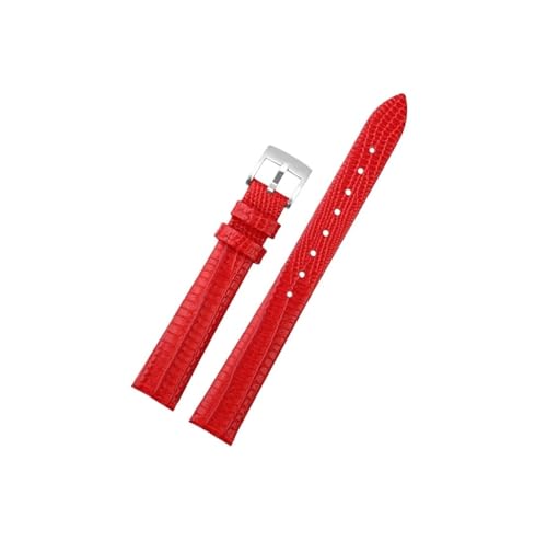 Srndsydak Damen-Uhrenarmband aus echtem Leder, passend for Armani AR1681 1683 1882 1926 1726, dünnes, weiches, bequemes Armband(Red-silver) von Srndsydak