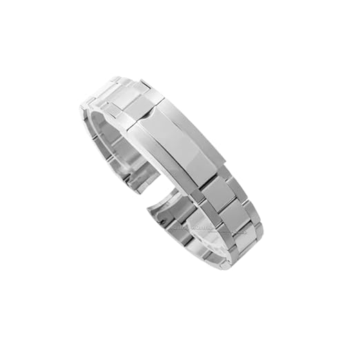 Srndsydak Edelstahl-Uhrenarmband passend for Rolex SUBMARINER DAYTONA GMT Herren-Business-Uhrenarmband 20mm 21mm Metallarmband(Middle polish-silver,21MM_NO LOGO) von Srndsydak