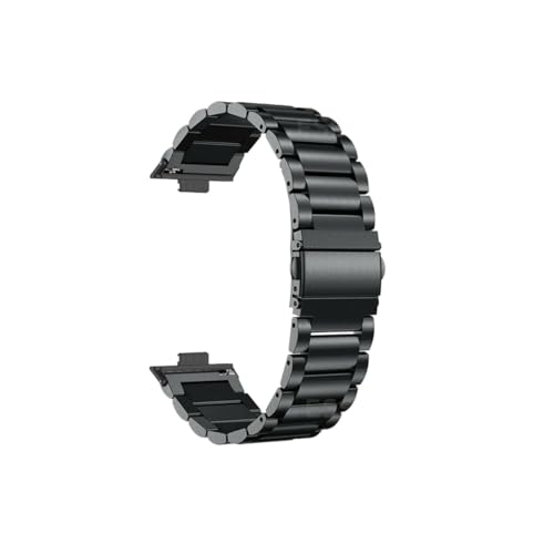 Srndsydak Edelstahlarmband passend for Huawei Watch Fit 3 Damen Herren Metall armband(Black) von Srndsydak