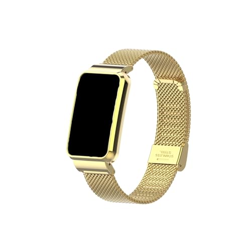 Srndsydak Metall-Edelstahlarmband passend for Xi ao m i Mi Band 7 Pro(Gold) von Srndsydak