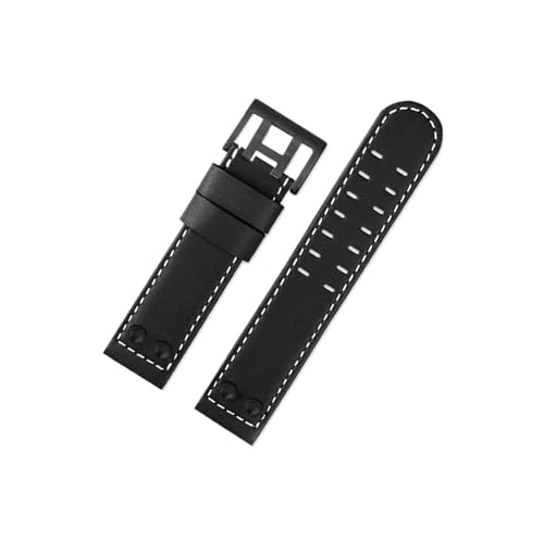 Srndsydak Passend for Hamilton Khaki Field H78646733 H78626583,22mm 24mm Freizeit-Business-Echtleder-Uhrenarmband(B Black Black,22mm) von Srndsydak