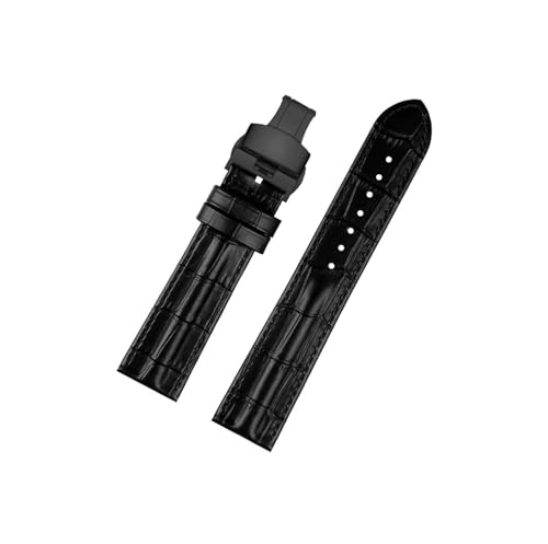 Srndsydak Passend for Hamilton Khaki Field Jazzmaster Leder Uhrenarmband H32705551 H32625555 H32705521 20mm 22mm(A Black -Black,22x20mm) von Srndsydak