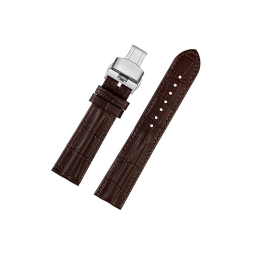 Srndsydak Passend for Hamilton Khaki Field Jazzmaster Leder Uhrenarmband H32705551 H32625555 H32705521 20mm 22mm(A Browne-Steel,20x18mm) von Srndsydak