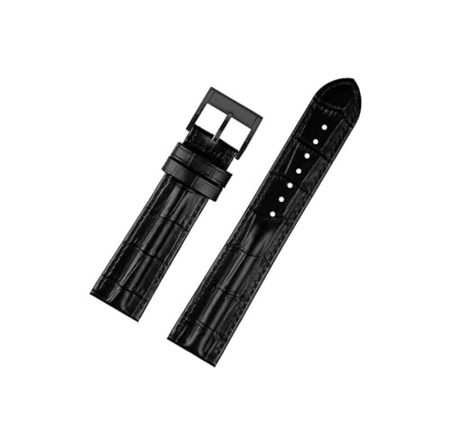 Srndsydak Passend for Hamilton Khaki Field Jazzmaster Leder Uhrenarmband H32705551 H32625555 H32705521 20mm 22mm(Black-Black,22x20mm) von Srndsydak