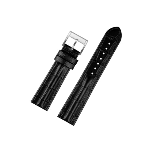 Srndsydak Passend for Hamilton Khaki Field Jazzmaster Leder Uhrenarmband H32705551 H32625555 H32705521 20mm 22mm(Black- Steel,22x20mm) von Srndsydak