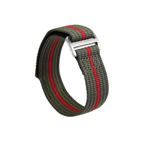 Srndsydak Passend for Tactical Frog FXD VS75B FX-Diving V4 42mm NH35 Dive Sports Herren Nylon 22mm Uhrenarmband(Army Green-Red-s) von Srndsydak