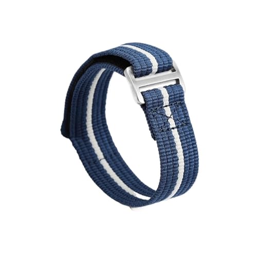 Srndsydak Passend for Tactical Frog FXD VS75B FX-Diving V4 42mm NH35 Dive Sports Herren Nylon 22mm Uhrenarmband(Blue-grey-silver) von Srndsydak