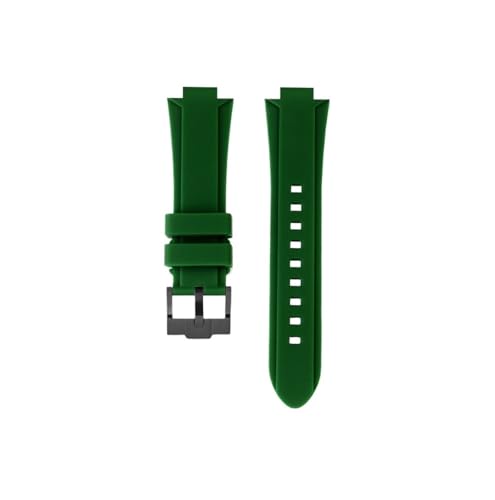Srndsydak Passend for Timex T2N721 T2N720 T2N739, wasserdichtes Silikon-Armband, Edelstahl-Schnalle(Green-black pin buckle) von Srndsydak