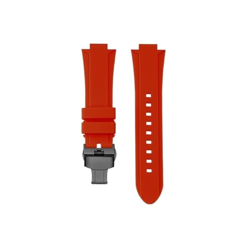 Srndsydak Passend for Timex T2N721 T2N720 T2N739, wasserdichtes Silikon-Armband, Edelstahl-Schnalle(Red-Black Folding) von Srndsydak