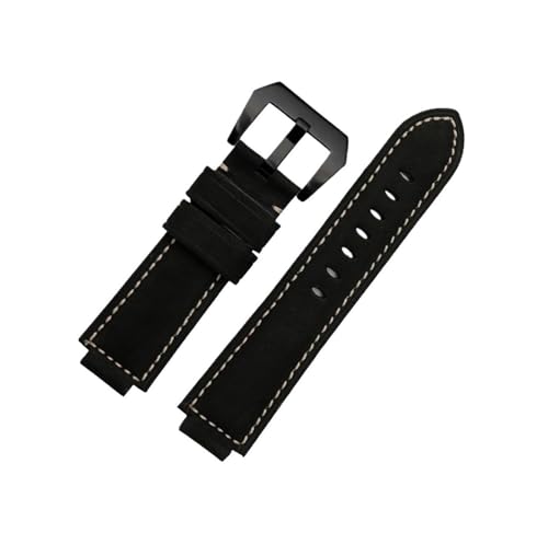 Srndsydak Passend for Timex Tidal T2N721 T2N720 TW2T76500 TW2T76300 TW2R55500 Leder Uhrenarmband 24mm*16mm(Black Black) von Srndsydak
