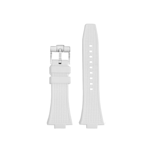 Srndsydak Passend for Tissot PRX T137 Super Player T137407 T137410A 40mm Herren-Silikon-Uhrenarmband 27x 12mm(White Steel) von Srndsydak