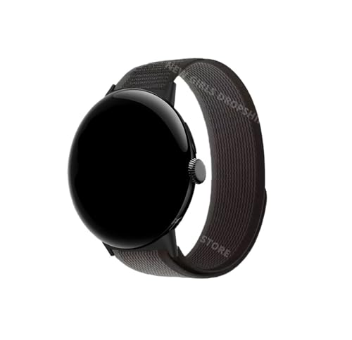 Srndsydak Trail Loop Nylon band passend for Google Pixel Watch 3 45mm Herren-Sportuhrenarmband, ersetztes Zubehör(Black gray) von Srndsydak