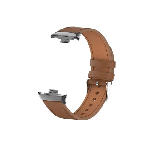 Srndsydak Weiches Leder-Uhrenarmband, passend for Xi ao m i M i Band 9 8 Pro/Red m i Watch 4 5(Brown,For M i Band 8 Pro) von Srndsydak