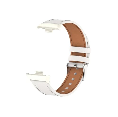 Srndsydak Weiches Leder-Uhrenarmband, passend for Xi ao m i M i Band 9 8 Pro/Red m i Watch 4 5(Off white,For M i Band 8 Pro) von Srndsydak