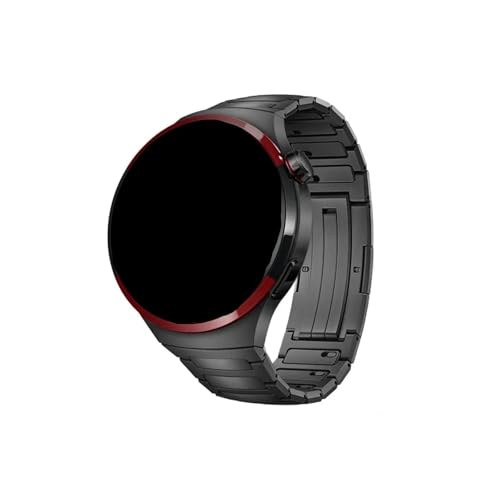 Titan Uhr Band Fit for Passend for Huawei Uhr 4 Pro Männer Luxus Business Strap Armband Correa(Black) von Srndsydak