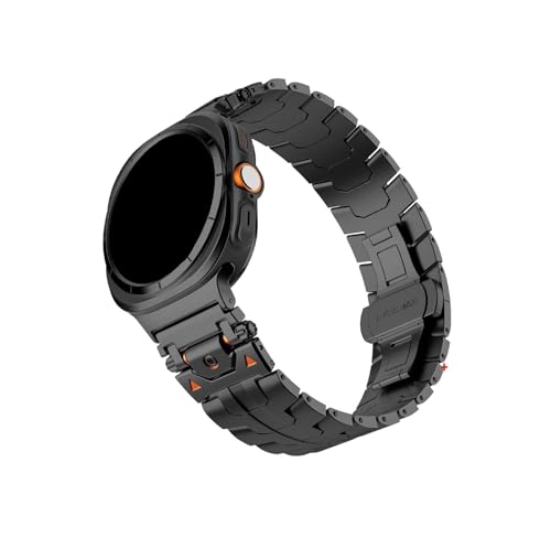 Uhrenarmband aus Edelstahl ohne Lücken, passend for Samsung Galaxy Watch Ultra 47mm(Black) von Srndsydak