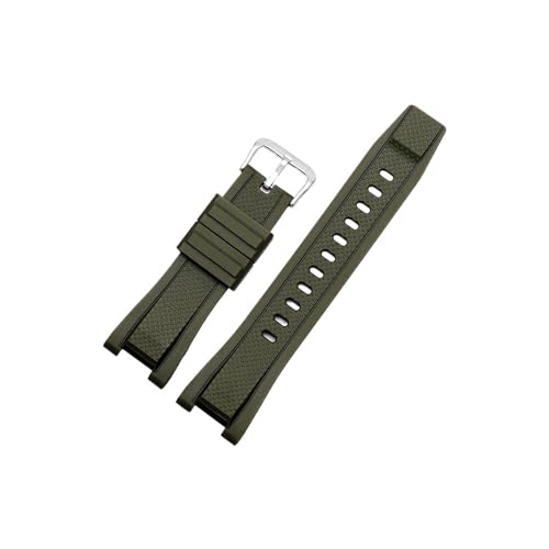 Uhrenarmband aus Silikonkautschuk, passend for Casio G-SHOCK GST-210 GST-b100 S110 GST-W300 410 210 400G S130 S310 S330(Army Green steel buckle) von Srndsydak