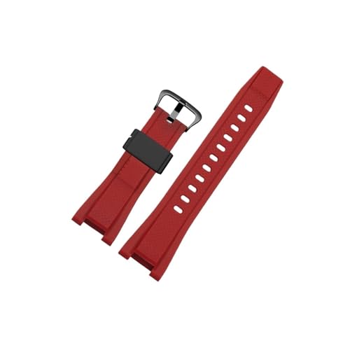 Uhrenarmband aus Silikonkautschuk, passend for Casio G-SHOCK GST-210 GST-b100 S110 GST-W300 410 210 400G S130 S310 S330(Steel ring red black buckle) von Srndsydak