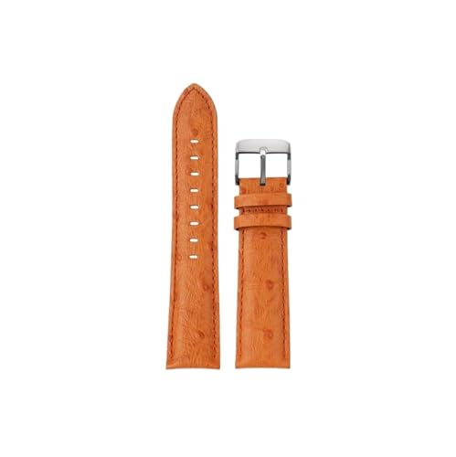Weiches Rindsleder 20mm 22mm Armband passend for Tissot/Omega/IWC Herren Uhrenarmband Zubehör(Orange brown-pin buckle,20mm) von Srndsydak