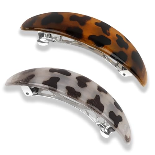 Srotmirw Haarspangen Damen, 2 Stück Haarzubehör für Damen mit Leoparddruck für Frauen und Mädchen im Alltag zu Wählen von Srotmirw