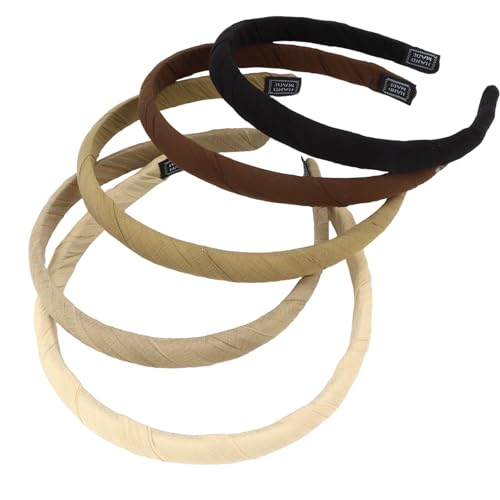 Srotmirw Haarreifen Damen, 5 Stücke Haarreif Schwarz Braun für Frauen Mädchen zum Täglichen Tragen von Srotmirw