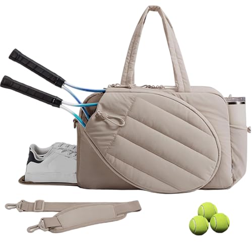 Sporttasche für Damen, multifunktionale Tennistasche für 2 Schläger mit Schuhfach und Nassfach, Wochenendtasche für Damen Sporttasche für Damen, multifunktionale Tennistasche für 2 Schläger mit Schuhfach und Nassfach, Wochenendtasche für Damen von Ssguopte