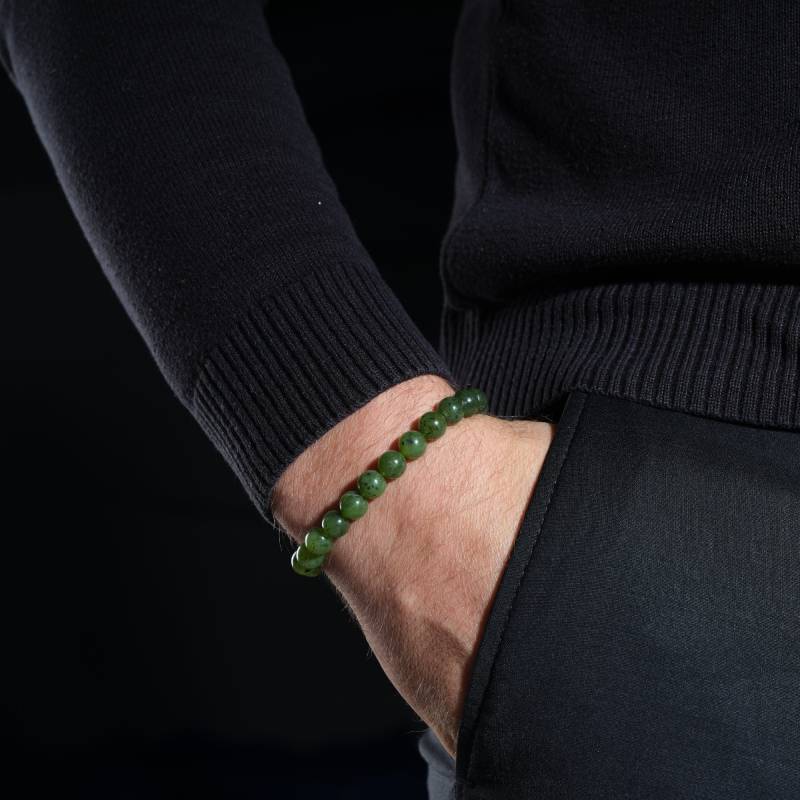 Zertifizierte Echte Jade Herren & Damen Armband von SsilhoutteGemstoneTR